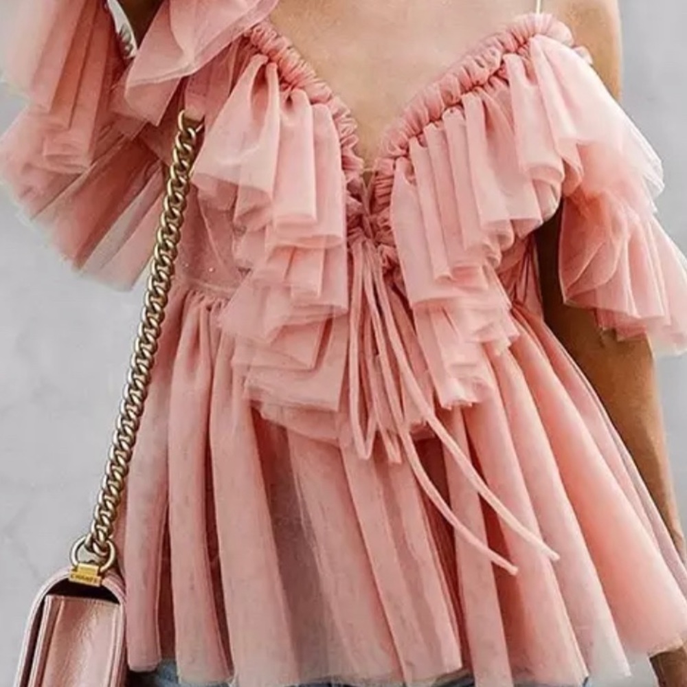 Off shoulder peplum blouse top